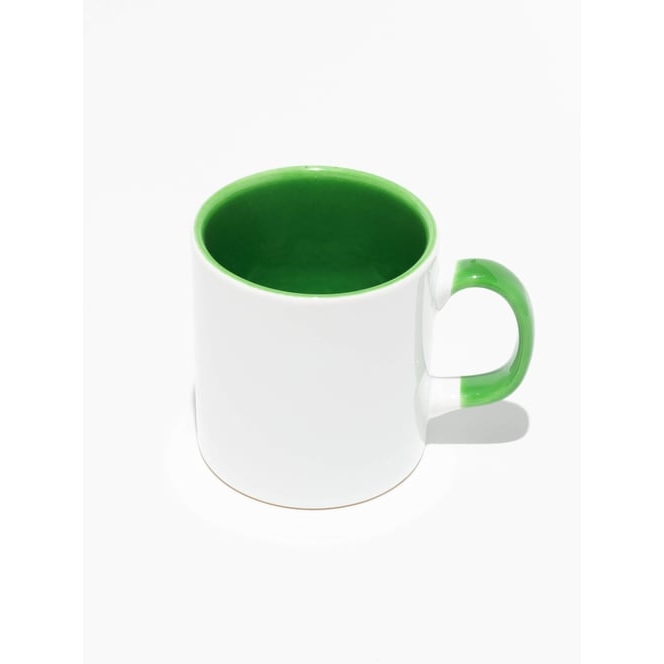 İçi ve Kulpu Yeşil Kupa Bardak