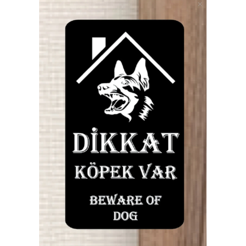 Dikkat Köpek Var Uyarılı Ahşap Tabela 